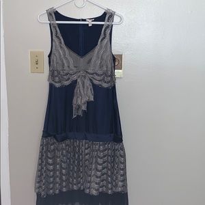 JLO maxi blue/gray dress.